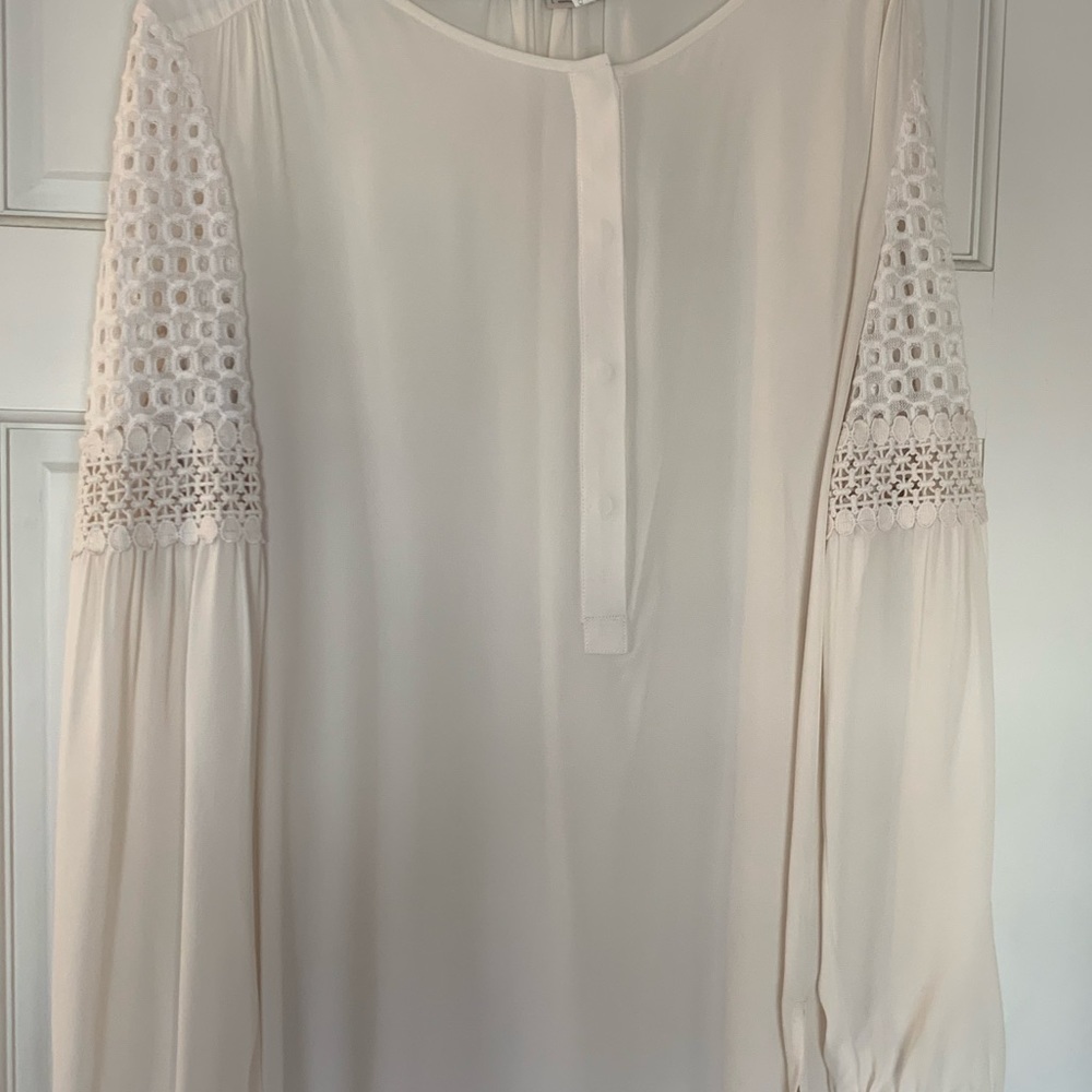 Loft White button up blouse